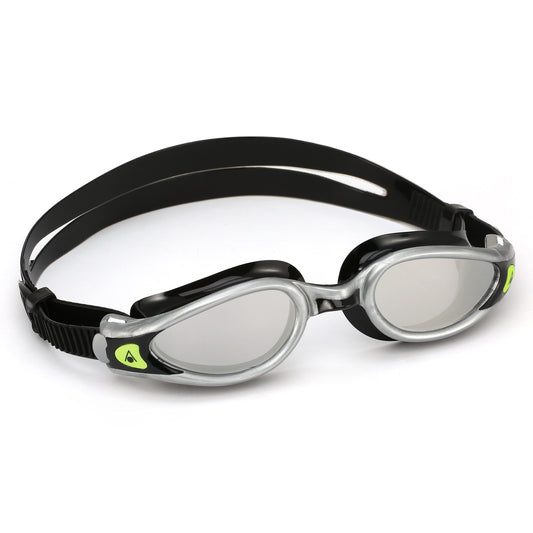 Aqua Sphere Swimming Goggles Kaiman Exo Mirrored Lens- Silver/Black - Opticdeals
